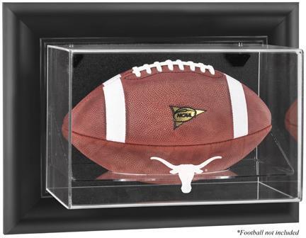 Texas Longhorns Black Framed Wall-Mountable Football Display Case