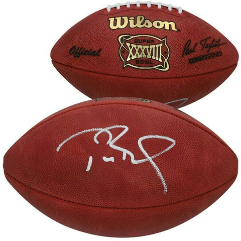 TOM BRADY Autographed Patriots Super Bowl XXXVIII (38) Pro Football FANATICS