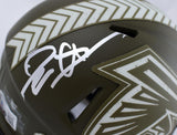 Deion Sanders Signed Falcons Salute to Service Speed Mini Helmet-Beckett W Holo