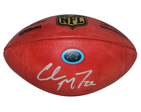 CHRISTIAN McCAFFREY SIGNED CAROLINA PANTHERS OFFICIAL WILSON NFL GAME FOOTBALL