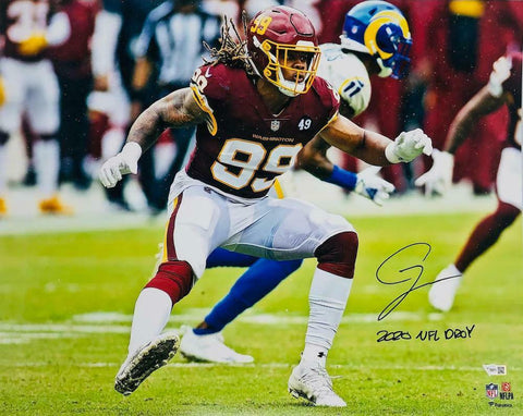 CHASE YOUNG Autographed "2020 NFL DROY" 16" x 20" Photograph FANATICS