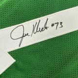 FRAMED Autographed/Signed JOE KLECKO 33x42 New York Green Jersey Beckett BAS COA