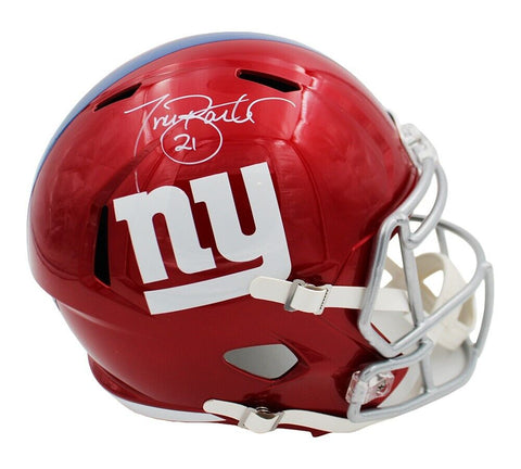 Tiki Barber Signed New York Giants Speed Full Size Flash NFL Helmet