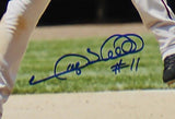 Gary Sheffield Signed Atlanta Braves Unframed 16x20 Photo -White Jersey Batting