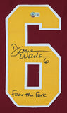 ASU Darren Woodson "Fear The Fork" Authentic Signed Maroon Jersey BAS Witnessed