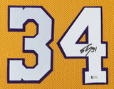 Shaquille O'Neal Signed Los Angeles Lakers 35"x43" Framed Jersey (Beckett Holo)