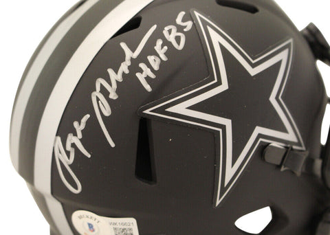Roger Staubach Signed Dallas Cowboys Eclipse Mini Helmet HOF 85 Beckett 36158