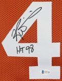 Ricky Williams Earl Campbell Signed Orange Pro Style Jersey BAS Witnessed