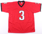 Todd Gurley Signed Georgia Bulldogs Red Jersey (Beckett) Falcons Pro Bowl R.B.