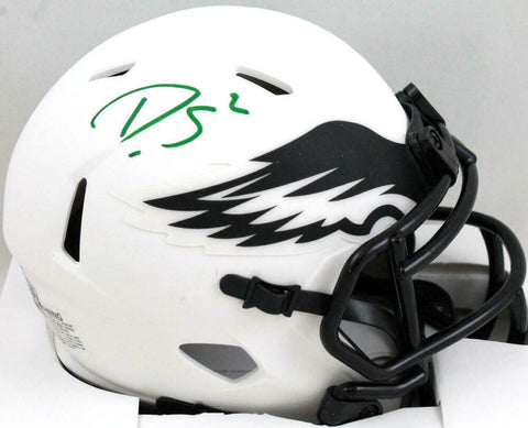Darius Slay Autographed Philadelphia Eagles Lunar Mini Helmet- Beckett *Green