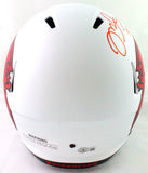 Mike Alstott Autographed Buccaneers Lunar Speed F/S Helmet SBC- Beckett W *Red