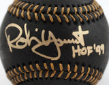 Robin Yount Autographed Rawlings OML Black Baseball w/ HOF 99-Beckett W Hologram
