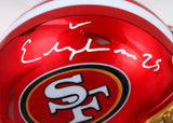 Elijah Mitchell Signed San Francisco 49ers Flash Speed Mini Helmet-Beckett WHolo