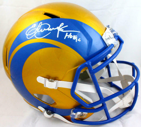 Eric Dickerson Signed LA Rams Flash Speed F/S Helmet w/HOF-Beckett W Hologram