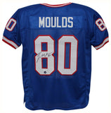 Eric Moulds Autographed/Signed Pro Style Blue XL Jersey Bills Mafia JSA 35523