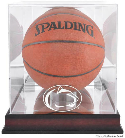Penn State Nittany Lions Mahogany Antique Finish Basketball Case & Mirror Back