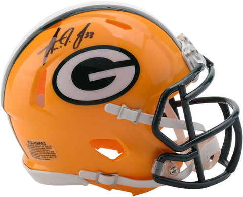 Aaron Jones Green Bay Packers Autographed Riddell Speed Mini Helmet