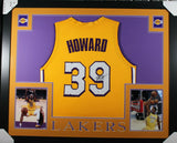 DWIGHT HOWARD (Lakers yellow SKYLINE) Signed Autographed Framed Jersey JSA