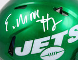 Elijah Moore Autographed New York Jets Speed Mini Helmet-Beckett W Hologram