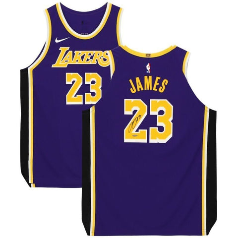LEBRON JAMES Autographed Lakers Authentic Statement Ed. Purple Jersey UDA
