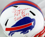 OJ Simpson Autographed Buffalo Bills F/S Flat White Helmet w/2 Insc - JSA W Auth