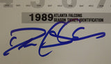 Deion Sanders Signed Atlanta Falcons 1989 Season Ticket Proof Sheet BAS 35986