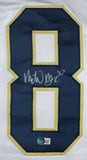 Michael Mayer Autographed White College Style Jersey-Beckett W Hologram *Silver