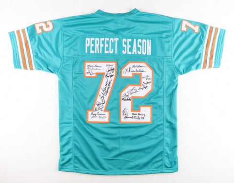 1972 Miami Dolphin "Perfect Season" Jersey Signed by (23) Griese, Csonka, Morris