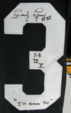 John Fuqua Signed Steelers Jersey Inscr. "I'll Never Tell" & "SB IX X" (JSA COA)