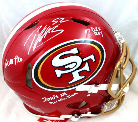 Patrick Willis Signed F/S SF 49ers Flash Speed Authentic Helmet w/3insc.-BAWHolo