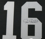 JIM PLUNKETT (Raiders black TOWER) Signed Autographed Framed Jersey JSA