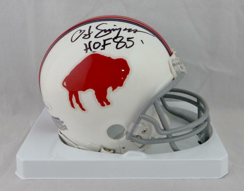 O. J. Simpson Autographed Buffalo Bills 65-73 TB Mini Helmet W/ HOF- JSA W Auth