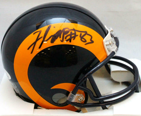 Flipper Anderson Autographed LA Rams 81-99 TB Mini Helmet- JSA W Auth *Black