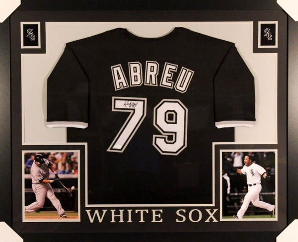 Jose Abreu Signed White Sox 35x43 Custom Framed Jersey (JSA COA) 2014 A.L. ROY