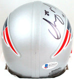 Sony Michel Autographed NE Patriots Mini Helmet w/ SB Champs- Beckett W *Black
