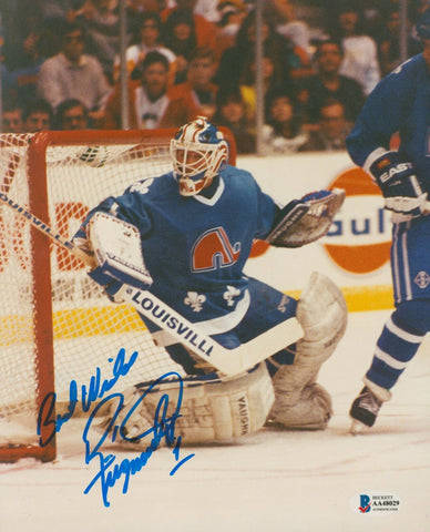 Nordiques Ron Tugnutt Best Wishes Authentic Signed 8x10 Photo BAS #AA48029