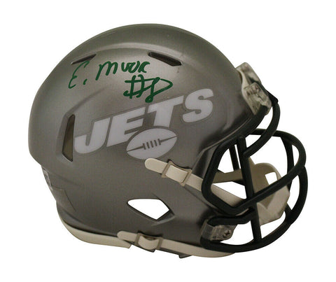 Elijah Moore Autographed New York Jets Flash Mini Helmet Beckett 35061