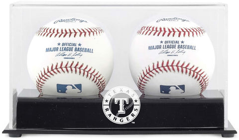 Rangers Two Baseball Cube Logo Display Case - Fanatics