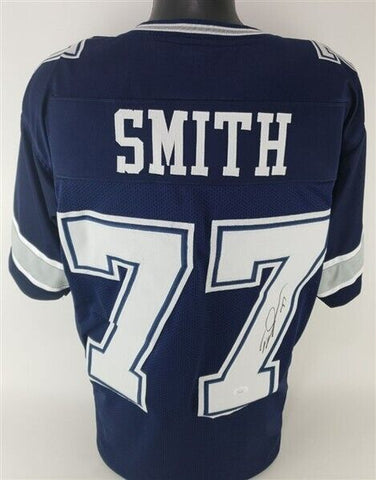 Tyron Smith Signed Dallas Cowboys Blue Jersey (JSA COA) 8xPro Bowl Left Tackle