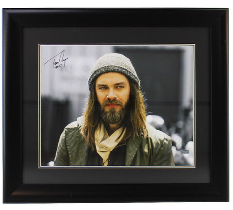Tom Payne Signed The Walking Dead Framed 16x20 Spotlight Photo with "Jesus" Insc
