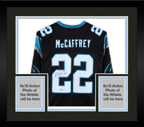 Frmd Christian McCaffrey Carolina Panthers Signed Black Nike Limited Jersey