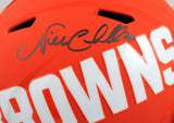 Nick Chubb Autographed Cleveland Browns F/S Amp Speed Helmet-Beckett W Holo