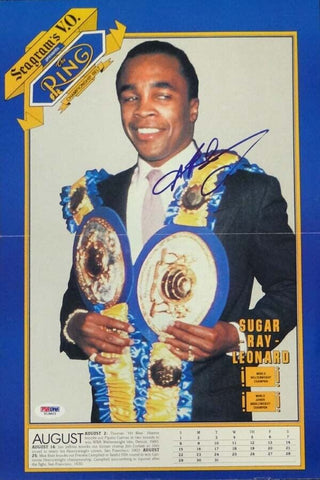 Sugar Ray Leonard Autographed Signed 11x16 Magazine Poster Photo PSA/DNA #T19803
