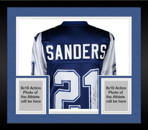 FRMD Deion Sanders Cowboys Signed Mitchell & Ness Navy 1995 Throwback Jersey