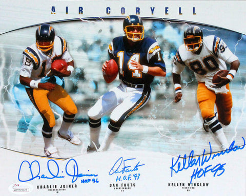 Joiner Fouts Winslow Signed Chargers Air Coryell 8x10 Photo W/ HOF- JSA W