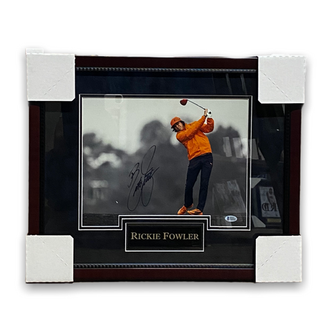 Rickie Fowler Signed Autographed 11x14 Photo Framed to 16x20 Beckett