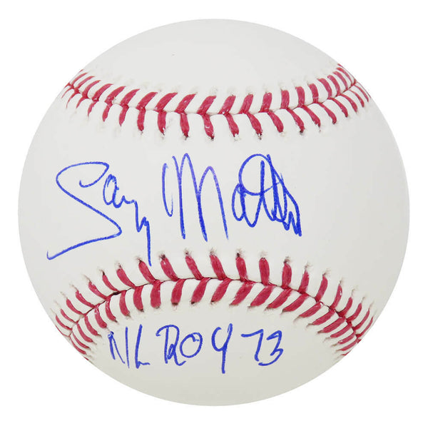 Gary Matthews Signed Rawlings Official MLB Baseball w/NL ROY '73 -(SCHWARTZ COA)