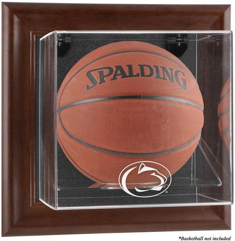Penn State Brown Framed Wall-Mountable Basketball Display Case