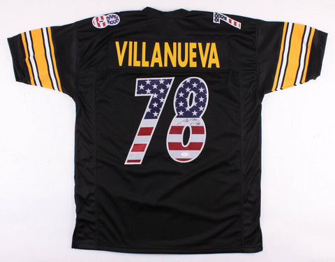 Alejandro Villanueva Signed Pittsburgh Steelers "USA Flag" Jersey (TSE COA) O.T.