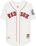 FRMD Pedro Martinez Boston Red Sox Signed White Mitchell & Ness Authentic Jersey